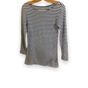 JCREW Blue and white Stripe Top. Small